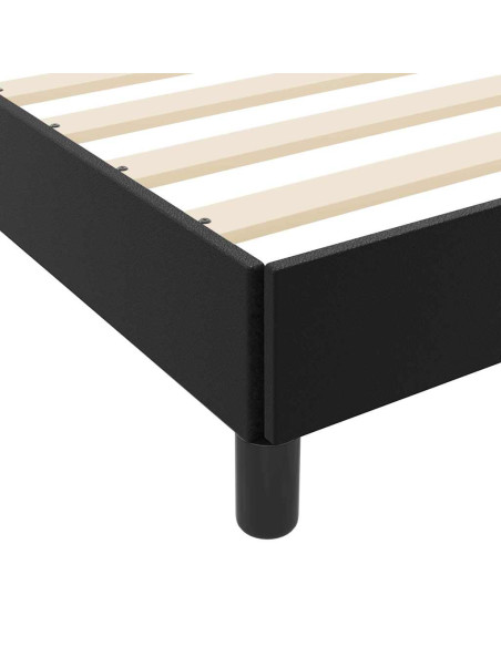 Struttura del letto con materasso Nero 90 x 200 cm Tessuto