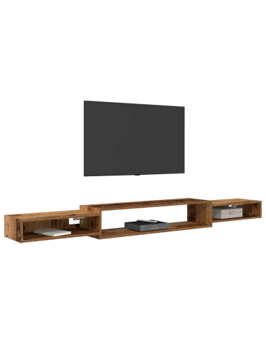 Mobile TV da Parete A parete Legno antico 220 x 28 x 21 cm