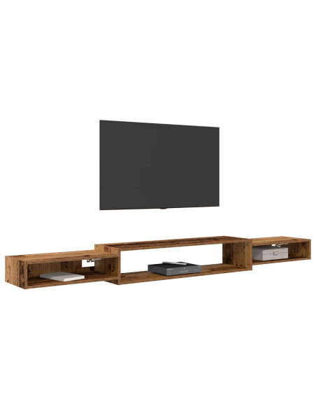 Mobile TV da Parete A parete Legno antico 220 x 28 x 21 cm