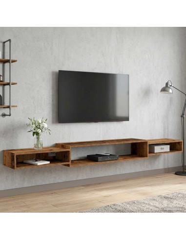 Mobile TV da Parete A parete Legno antico 220 x 28 x 21 cm