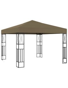 Gazebo 3x3 m Grigio Talpa in Tessuto 2