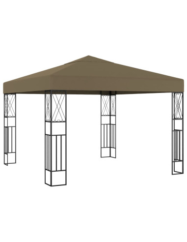 Gazebo 3x3 m Grigio Talpa in Tessuto