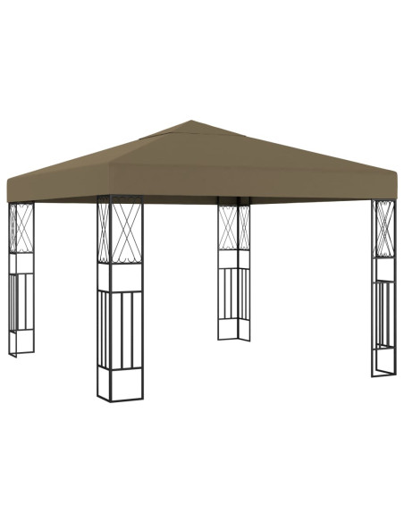 Gazebo 3x3 m Grigio Talpa in Tessuto