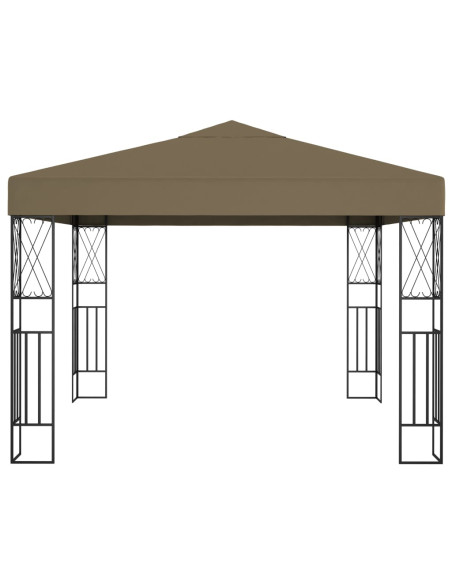 Gazebo 3x3 m Grigio Talpa in Tessuto