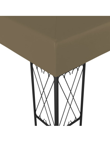 Gazebo 3x3 m Grigio Talpa in Tessuto