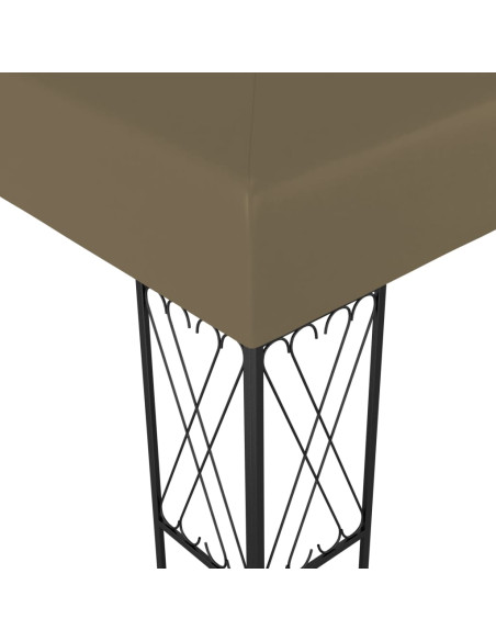 Gazebo 3x3 m Grigio Talpa in Tessuto