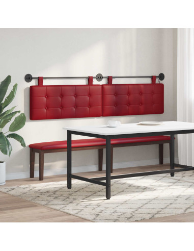 Testiera sospesa Con luce LED Rosso Vino Similpelle