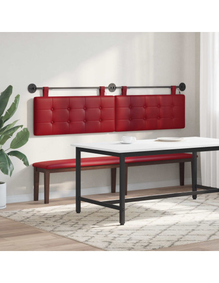 Testiera sospesa Con luce LED Rosso Vino Similpelle