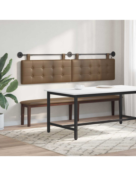Testiera sospesa Con luce LED Cappuccino Similpelle