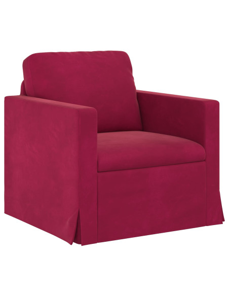 Set di divani 2 pcs Rosso Vino 158 x 78 x 80 cm Velluto