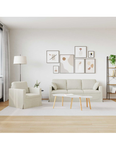 Set di divani 2 pcs Crema 198 x 78 x 80 cm Velluto
