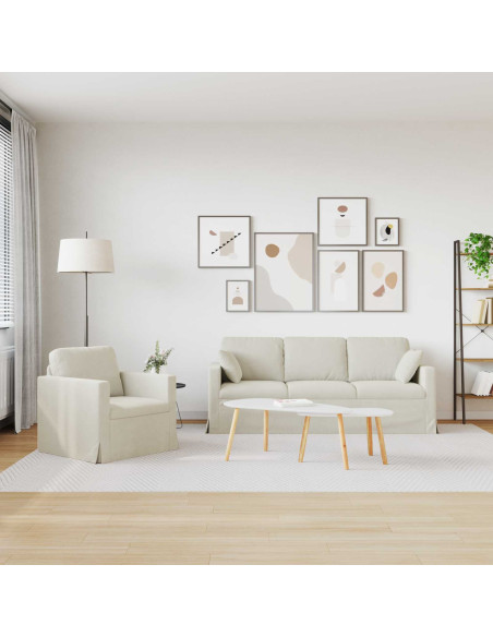 Set di divani 2 pcs Crema 198 x 78 x 80 cm Velluto