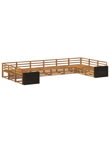 Set divani 10 pcs Legno di Acacia Massello