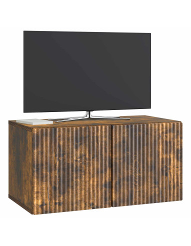 Mobile Porta TV da Muro Rovere Fumo 59,5 x 31 x 30 cm