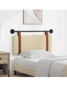 Testiera sospesa Con luce LED Crema PU Antico