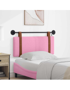 Testiera sospesa Con luce LED Rosa PU Antico