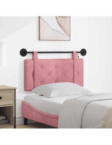 Testiera sospesa Con luce LED Rosa Velluto