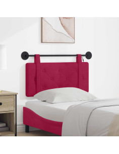 Testiera sospesa Con luce LED Rosso Vino Velluto