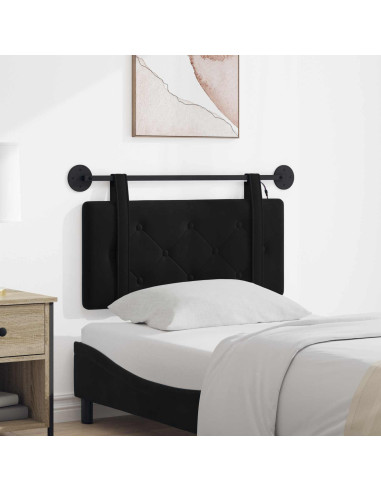 Testiera sospesa Con luce LED Nero Velluto