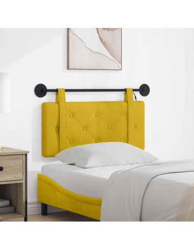 Testiera sospesa Con luce LED Giallo Velluto