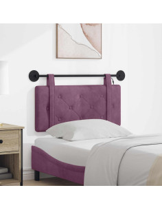 Testiera sospesa Con luce LED Viola Velluto