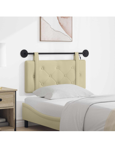Testiera sospesa Con luce LED Crema Similpelle