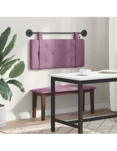 Testiera sospesa Con luce LED Viola Velluto
