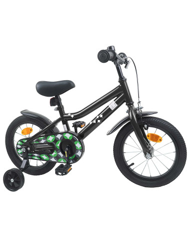 Bicicletta per Bambini 16 Pollici per bambini di 4-6 anni Nero
