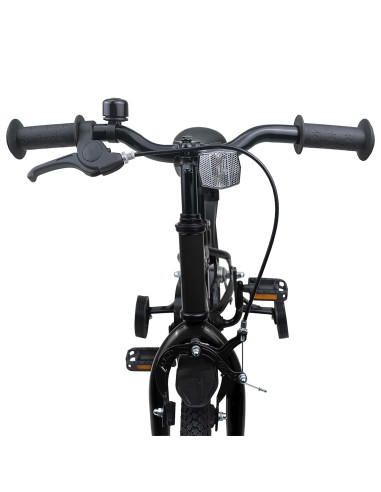 Bicicletta per Bambini 16 Pollici per bambini di 4-6 anni Nero