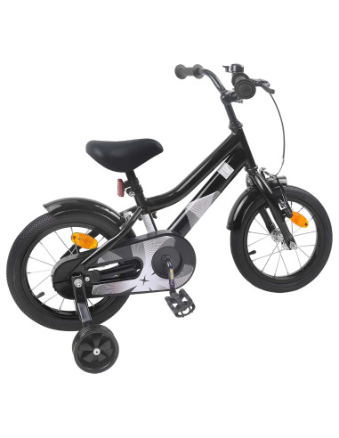 Bicicletta per Bambini 12 Pollici per bambini di 2-4 anni Nero