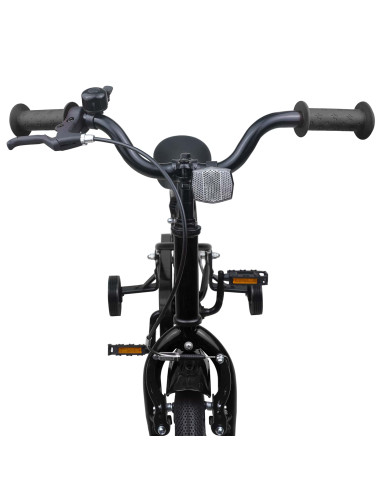 Bicicletta per Bambini 12 Pollici per bambini di 2-4 anni Nero