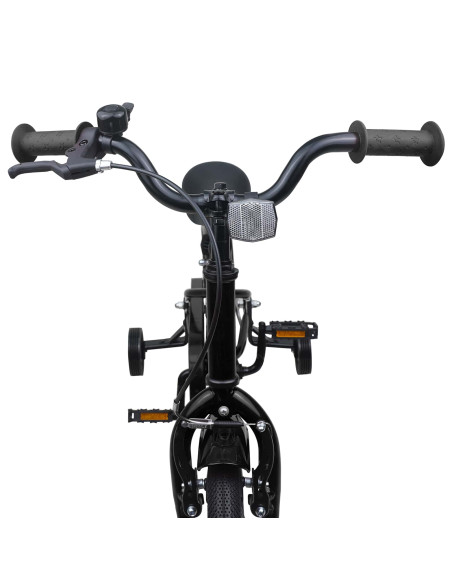 Bicicletta per Bambini 12 Pollici per bambini di 2-4 anni Nero