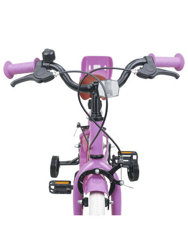 Bicicletta per Bambini 16 Pollici per bambini di 4-6 anni Viola