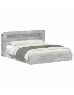Telaio del letto con storage Grigio Cemento 200 x 200 cm