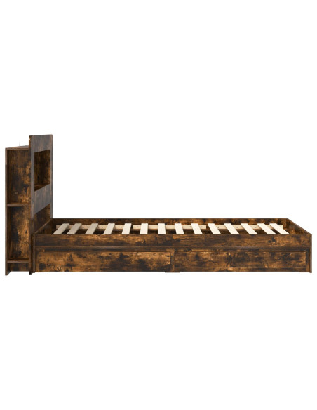 Telaio del letto con storage Rovere Fumo 90 x 200 cm