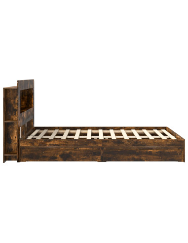 Telaio del letto con storage Rovere Fumo 135 x 190 cm