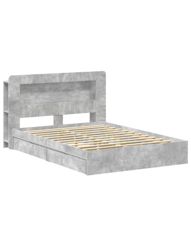 Telaio del letto con storage Grigio Cemento 150 x 200 cm