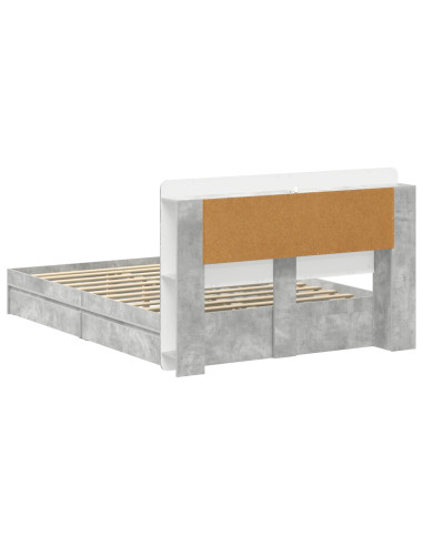 Telaio del letto con storage Grigio Cemento 150 x 200 cm