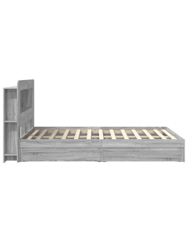 Telaio del letto con storage Sonoma grigio 150 x 200 cm
