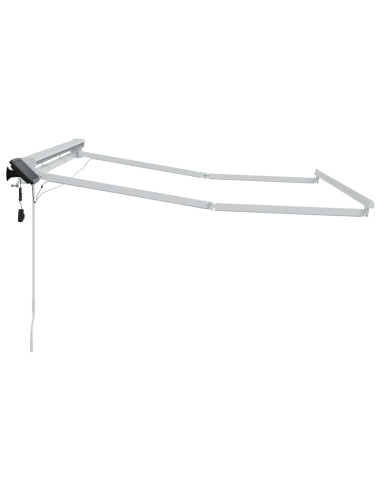 Cornice per Tenda Manuale con LED Bianco 3 x 2 m Alluminio