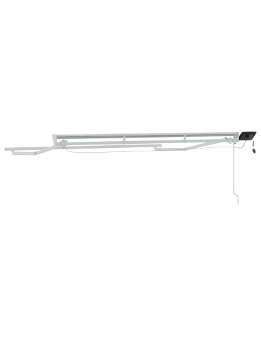 Cornice per Tenda Manuale con LED Bianco 3 x 2 m Alluminio