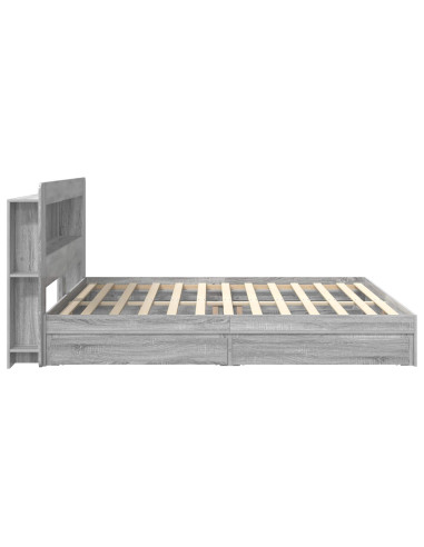 Telaio del letto con storage Sonoma grigio 180 x 200 cm