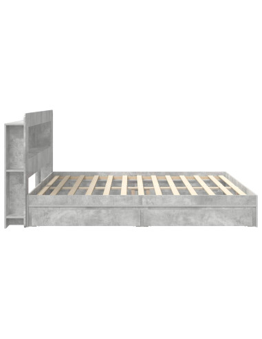Telaio del letto con storage Grigio Cemento 200 x 200 cm