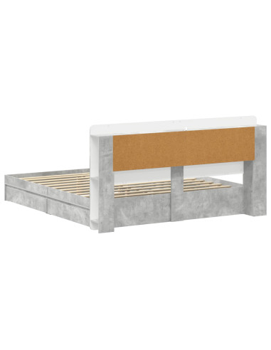 Telaio del letto con storage Grigio Cemento 200 x 200 cm
