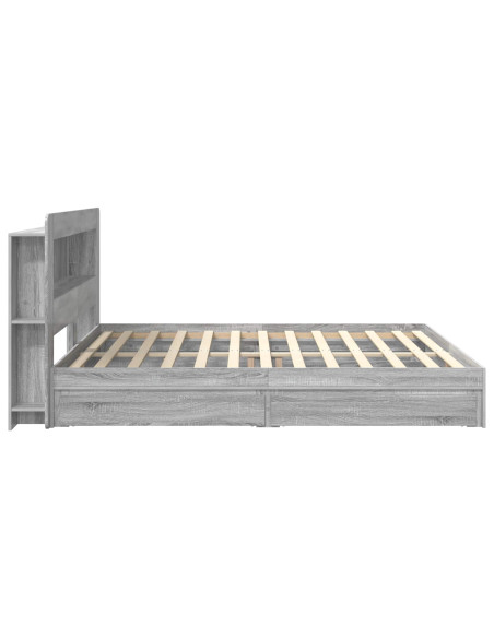 Telaio del letto con storage Sonoma grigio 200 x 200 cm