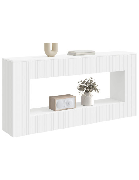Tavolo consolle Bianco 155 x 29 x 74 cm Legno ingegnerizzato