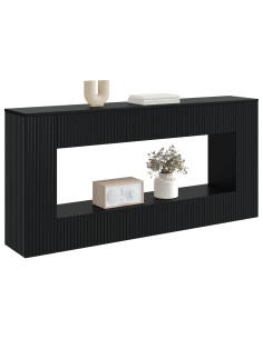 Tavolo consolle Nero 155 x 29 x 74 cm Legno ingegnerizzato 2