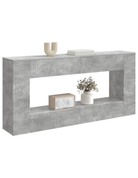 Tavolo consolle Rigato Grigio Cemento 155 x 29 x 74 cm
