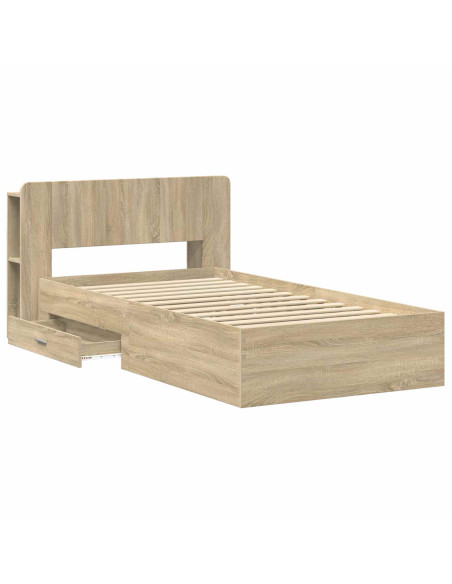 Telaio del letto con storage Rovere Sonoma 75 x 190 cm