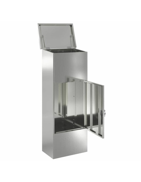 Cassetta per pacchi Nero 44,5 x 29 x 110,5 cm Acciaio zincato